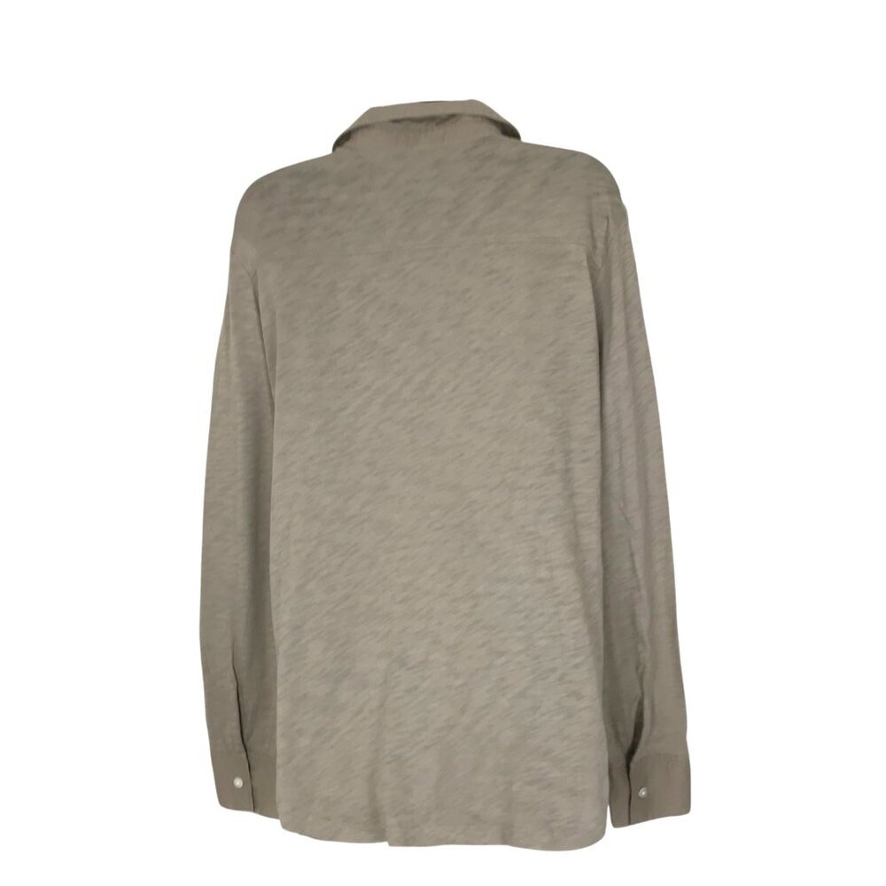 THEORY Brown  Riduro C.Nebulous 100% Organic Cotton Button Down Shirt Size L - Picture 6 of 8